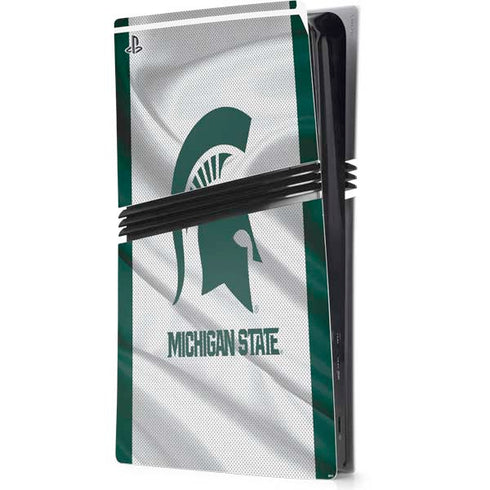 Michigan State University Spartans Jersey PS5 Pro Console Skin